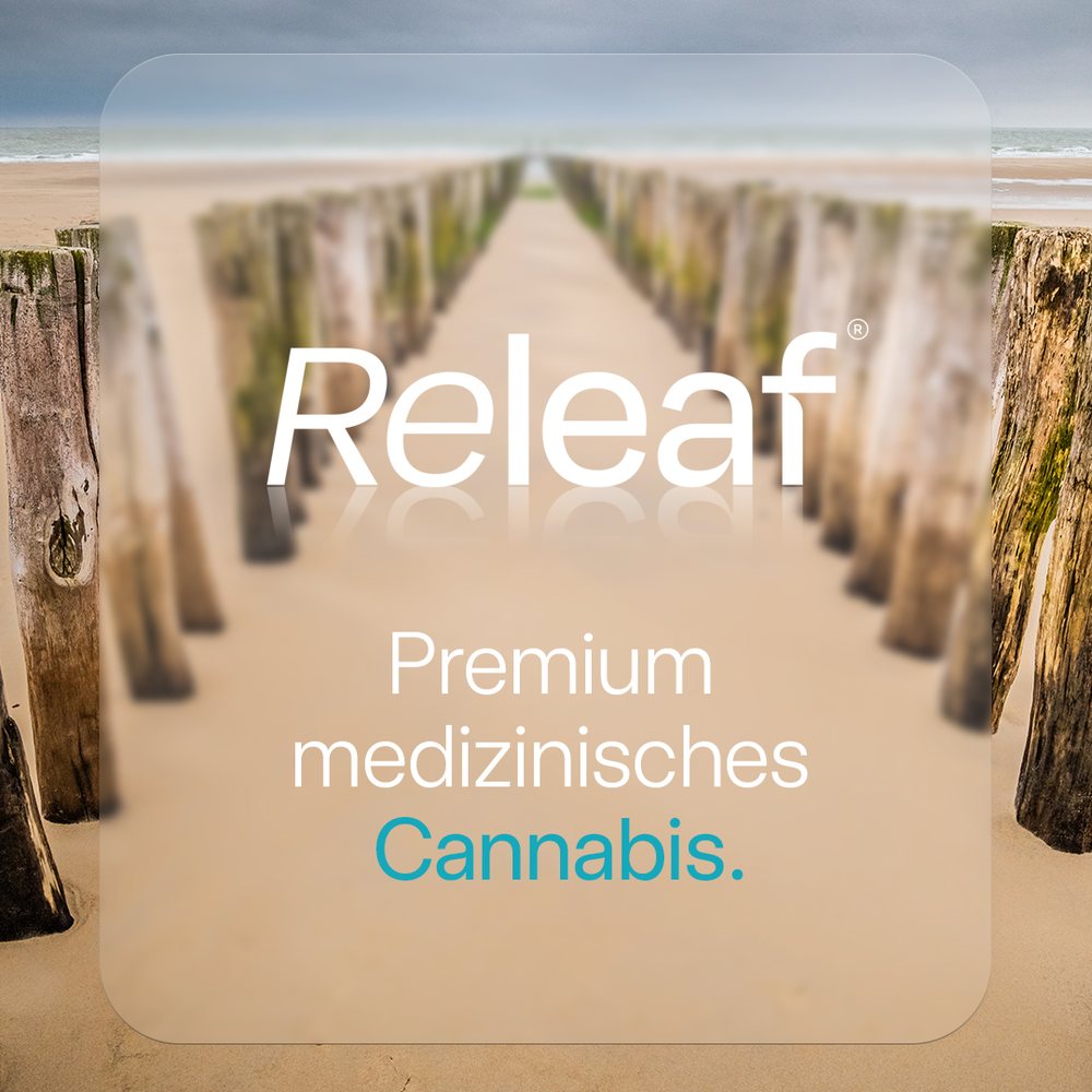 RELEAF Launch-Kampagnenmotiv: Premium medizinisches Cannabis